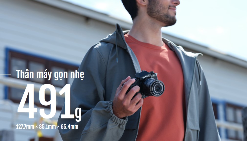 Thiết kế gọn nhẹ và tiện lợi của Fujifilm X-S20