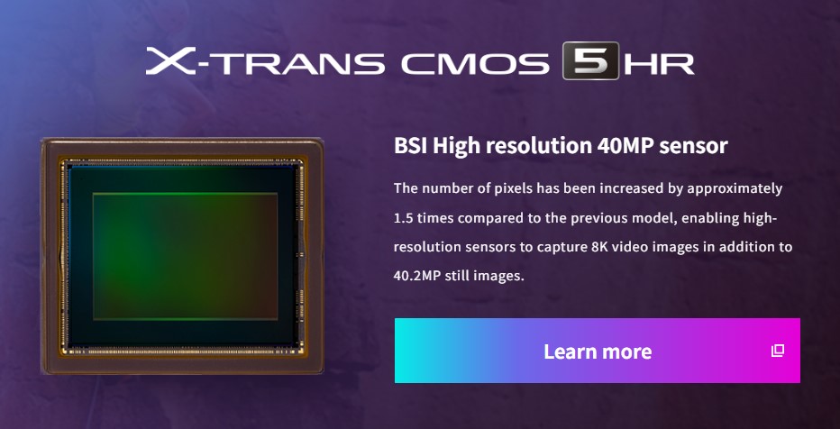 Fujifilm X-H2 được trang bị cảm biến X-Trans CMOS 5 HR 40MP