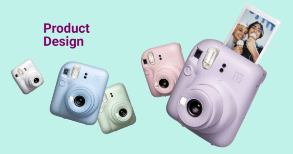 Máy ảnh Fujifilm Instax Mini 12 có thiết kế vuông vức
