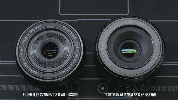 So sánh TTArtisan 27mm f/2.8 vs Fujifilm XF 27mm f/2.8 R WR